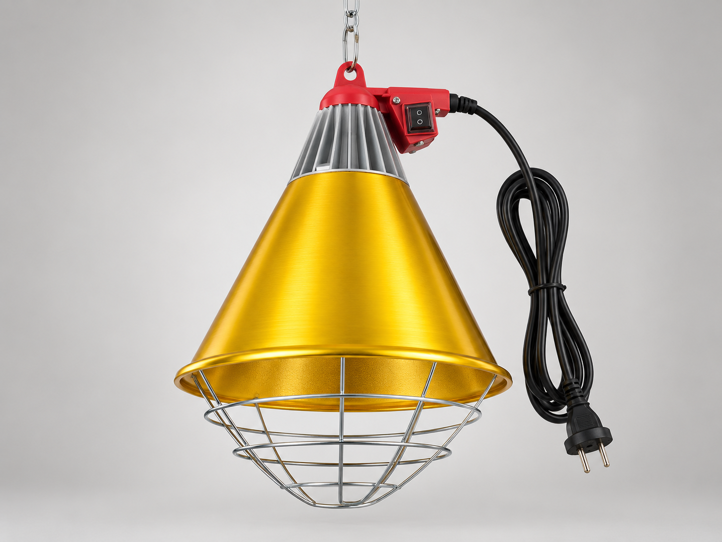 215-type heat lamp fixture with guard